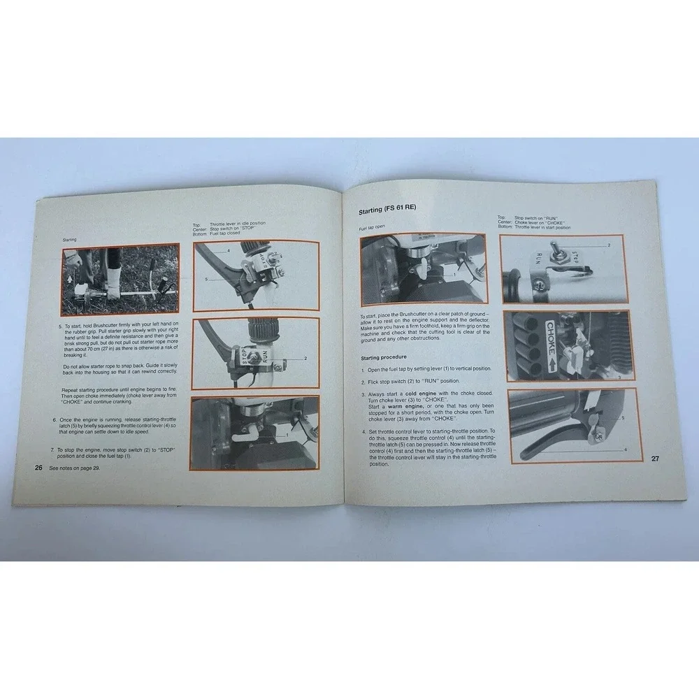 Stihl FS 61 Brushcutter WeedEater‎ WeedWhacker Instruction Owner Operator Manual